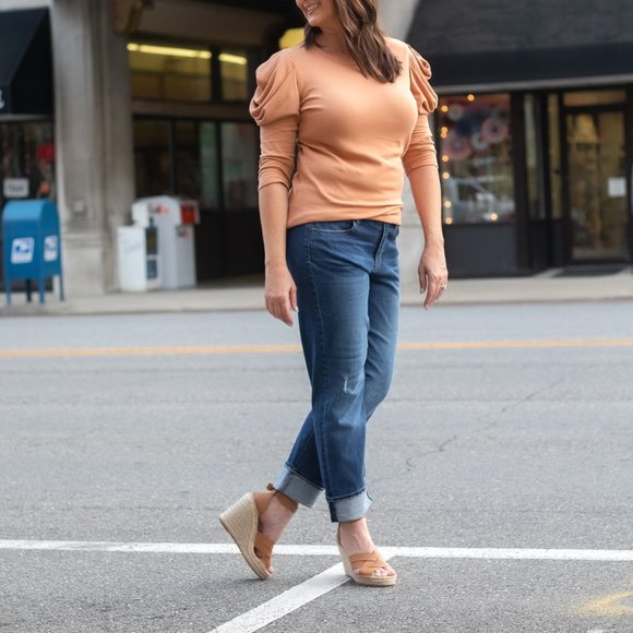 ⭐️LAMade Drape Sleeve Top - Picture 3 of 3